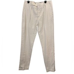 Blue San Francisco Premium Italian Men's Cream Cotton Twill Chinos sz 35